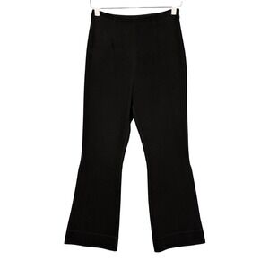 Cinq a Sept Pants Women 00 Black Mina Crop High Rise Flare Leg Split Ankle 5 à 7